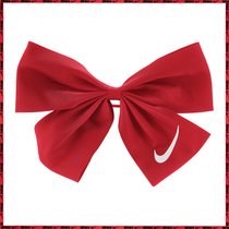 Nike耐克发圈女2021夏季新款网红蝴蝶结发饰运动束发带CZ0545-657(红色)