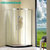 四季沐歌整体淋浴房 钢化玻璃门弧扇型卫生间隔断太空铝简易浴室定制(900*900/6mm)