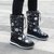 SUNTEK冬季雪地靴女士中筒加绒加厚保暖棉鞋高筒2021新款防水防滑长靴子(41 G85黑色)