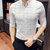 夏季男衬衣格子复古休闲7分袖衬衫男短袖修身韩版青年潮流格子衫(13件 均码)