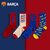 巴塞罗那俱乐部商品丨巴萨官方潮流高帮中长筒棉袜子街头梅西球迷(红蓝组合（四双）)
