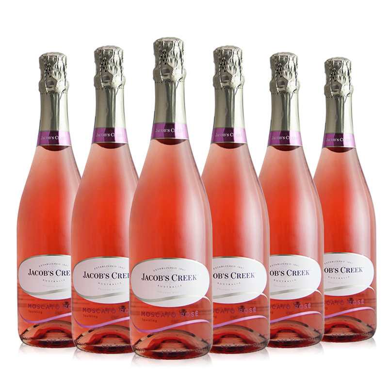 *行货 杰卡斯莫斯卡托桃红起泡酒 澳大利亚原瓶进口葡萄酒750ml(六支