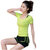 夏拓新款瑜伽服运动健身服套装夏季短袖短裤跑步背心莫代尔瑜伽三件套(荧光绿)