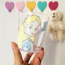 宝宝漱口杯2岁迪士尼透明亚克力女 儿童刷牙女孩卡通塑料可爱防摔(爱丽丝 默认版本)