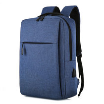 可充电商务双肩包 背包 休闲旅行包 防泼水旅行笔记本电脑包 B12(蓝色)