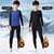 儿童速干衣滑雪紧身训练服冬季运动套装打底保暖内衣足球篮球男童(2XS 90%客户选择一次两套)