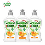 morning fresh澳洲进口洗洁精400ml*3橙子味 超浓缩不伤手 高效去油 果蔬奶瓶洗涤灵清洗剂