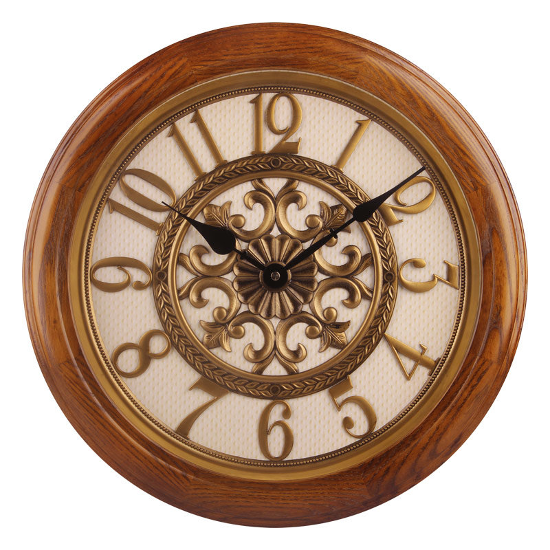 挂钟闹钟汉时hense挂钟欧式复古钟表客厅卧室大挂钟创意静音石英挂钟h