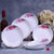 6只装盘子菜盘圆盘家用可微波餐具套装陶瓷骨瓷白瓷盘子中式餐具(粉红7英寸圆盘10个)