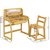 松友儿童学习桌实木儿童书桌儿童桌椅套装可升降写字桌小学生家用(19S水漆80桌子+椅子)