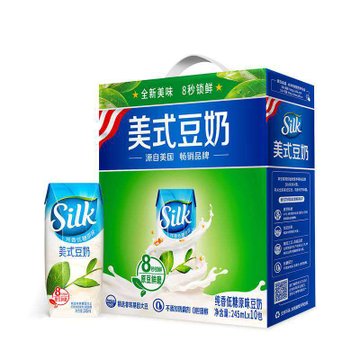silk美式豆奶低糖原味245ml10包网红10包入