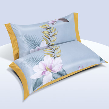 枕套四季款丝滑48x74cm一对装大号冰天丝枕头套40x60单人一只天丝宽边