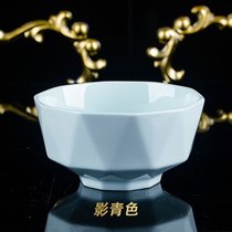 碗碟套装景德镇陶瓷餐具米饭碗面碗大汤碗轻奢简约手工描金钻石碗（5只装）(影青色【描金】 4.5英寸饭碗)