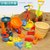 儿童沙滩玩具套装戏水沙漏铲子和桶宝宝玩沙子挖沙决明子工具男孩女孩小孩玩沙子工具(推车沙漏【超大豪华：如图16件套】)