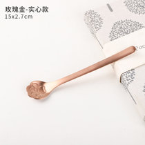 INS风304不锈钢创意咖啡勺 家用抖音网红猫爪勺甜品勺搅拌勺子(猫爪勺-玫瑰金 默认版本)