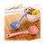 家用小麦秆塑料大号汤勺简约素色长柄稀饭勺多用途厨房餐具汤勺(咖啡色（大号）)