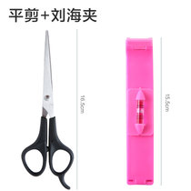 美发理发剪刀平剪子自己剪家用剪头发工具套装牙剪打薄齐刘海神器(2件套【平剪+刘海夹】日常 默认版本)