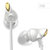 洛克（ROCK）锆石立体声入耳式耳机 苹果三星华为通用简约*时尚耳机 线控 苹果6线控耳机(白色)