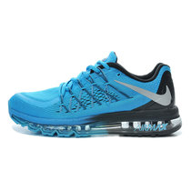 NIKE/耐克 2015新款全掌气垫鞋 FLYKNIT AIR MAX 炫彩飞线跑步鞋男女鞋情侣鞋(孔雀蓝 40)