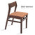 物植 实木餐椅家用阳台休闲桌靠背椅 YPH-01(胡桃色实木咖啡色麻布)