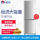 韩电/(KEG) 176升 双门冰箱 双门家用冰箱 节能静音 冷藏冷冻经济大容量 分区不串味 BCD-176DC(钻石银 韩电)
