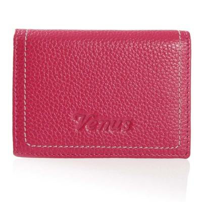 【维纳斯女士钱包/卡包梅红图片】维纳斯venus牛皮包时尚休闲证件包卡