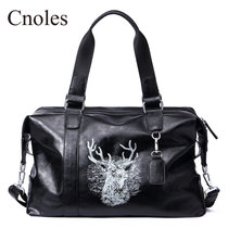 Cnoles蔻一大容量单肩手提旅行包男商务短途行李包旅行袋运动包(黑色)