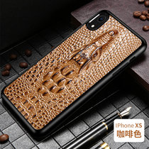苹果x手机壳iphonex皮质XSMAX网红男款3d立体浮雕全包防摔xr手机后壳保护套防摔(★★立体3D鳄鱼头图腾，各大型号定制★★ 默认版本)