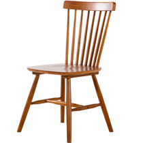 实木餐椅温莎椅酒店餐厅奶茶店靠背椅子(实木色)