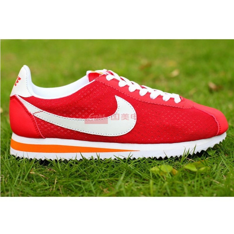 鞋图片】nike女鞋透气跑步鞋耐克男鞋阿甘网面休闲情侣运动鞋(红色 38