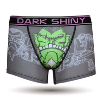 DarkShiny 日本原创人气 大气绿巨人款 男式平角内裤「MOFU07」(花色 L)