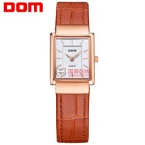 多姆（DOM）手表  时尚商务潮流个性腕表简约皮带男女情侣手表(条钉刻度女表)