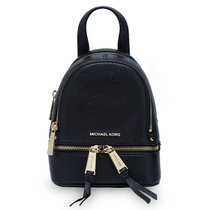 MICHAEL KORS 迈克·科尔斯 MK 欧美时尚女士牛皮迷你拉链双肩包 30T6GEZB1L(黑色)