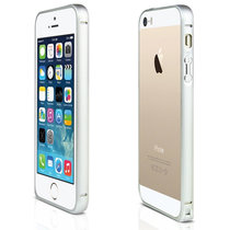 木木（MUNU）苹果Apple iPhone5/5s 手机保护壳 手机套 圆弧金属边框(银色)