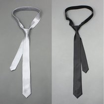 5CM韩版窄领带男女士学生结婚礼伴郎休闲KTV领呔黑(黑色)