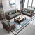吉木多 新中式实木沙发组合红橡木原木雕花小户型客厅家具科技布免洗(默认 双人位)