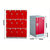 巢湖华美ABS书包柜更衣柜HM-SLG02储物柜390*720*500mm(红色 书包柜)