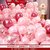 结婚网红石榴气球订婚婚房双层婚礼红色婚庆场景布置装饰用品大全(仿美粉+玫粉+透明玫瑰金（85个）)