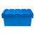 凯圣蓝 KSL-ZZX1 600*400*260mm 斜插式周转箱带盖 蓝色(蓝色)