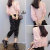 欧洲站大码气质修身长裤+长袖上衣休闲时尚套装 S-3XL(粉色 L)