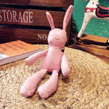 爱迷糊毛绒玩具卡通小挂件钥匙扣 随意搭配娃娃挂件儿童礼物(粉色兔 18cm-24cm)