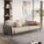 轻奢布艺沙发客厅简约现代组合小户型三人直排拼色科技布沙发家具(深灰+米白 小三位1.8米)