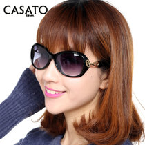 卡莎度(CASATO) 太阳镜时尚个性大框潮 防紫外线太阳镜 墨镜56124(全黑色)