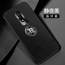 OPPO K5新款手机壳k3金属护眼皮纹壳k5防摔磁吸指环K3保护套(静夜黑指环款 K3)