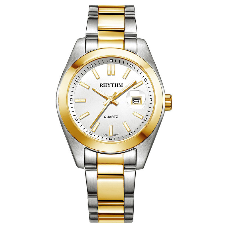 表图片】rhythm丽声女款白/金色时尚情侣系列手表g1104s05图片大全