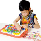 贝旺 美术插板创意拼图 303粒 6209 塑料玩具拼板儿童玩具益智