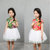 童装女童新款唐装旗袍连衣裙100-140码儿童公主网纱裙蓬蓬裙010(140（身高130-140） 绿色)