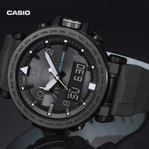 卡西欧(CASIO)手表PROTREK系列罗盘太阳能多功能手表时尚腕表PRG-650Y-1(黑色)