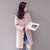 莉妮吉尔2016春秋季风衣女韩版学院风中长款棒球服女式印花学生休闲上衣外套(粉红色 XL)