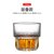 欧式洋酒杯子水晶玻璃威士忌杯家用啤酒杯网红创意ins风酒吧酒具(深灰色 240ML-层叠杯)